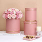 Double Gold Rim Round Flower Gift Box - Elegant Supply