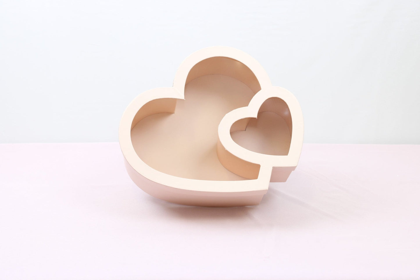 Double Heart Flower Gift Box with Lid - Elegant Supply