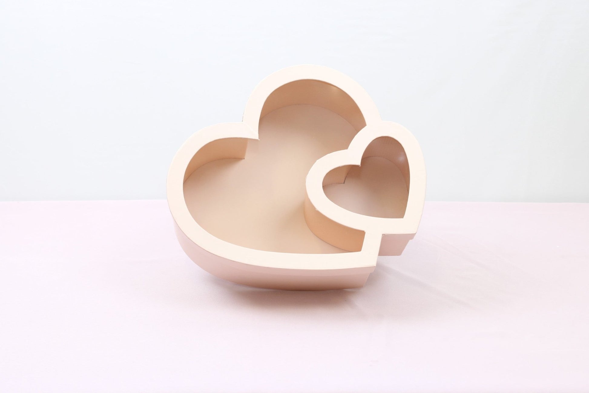 Double Heart Flower Gift Box with Lid - Elegant Supply