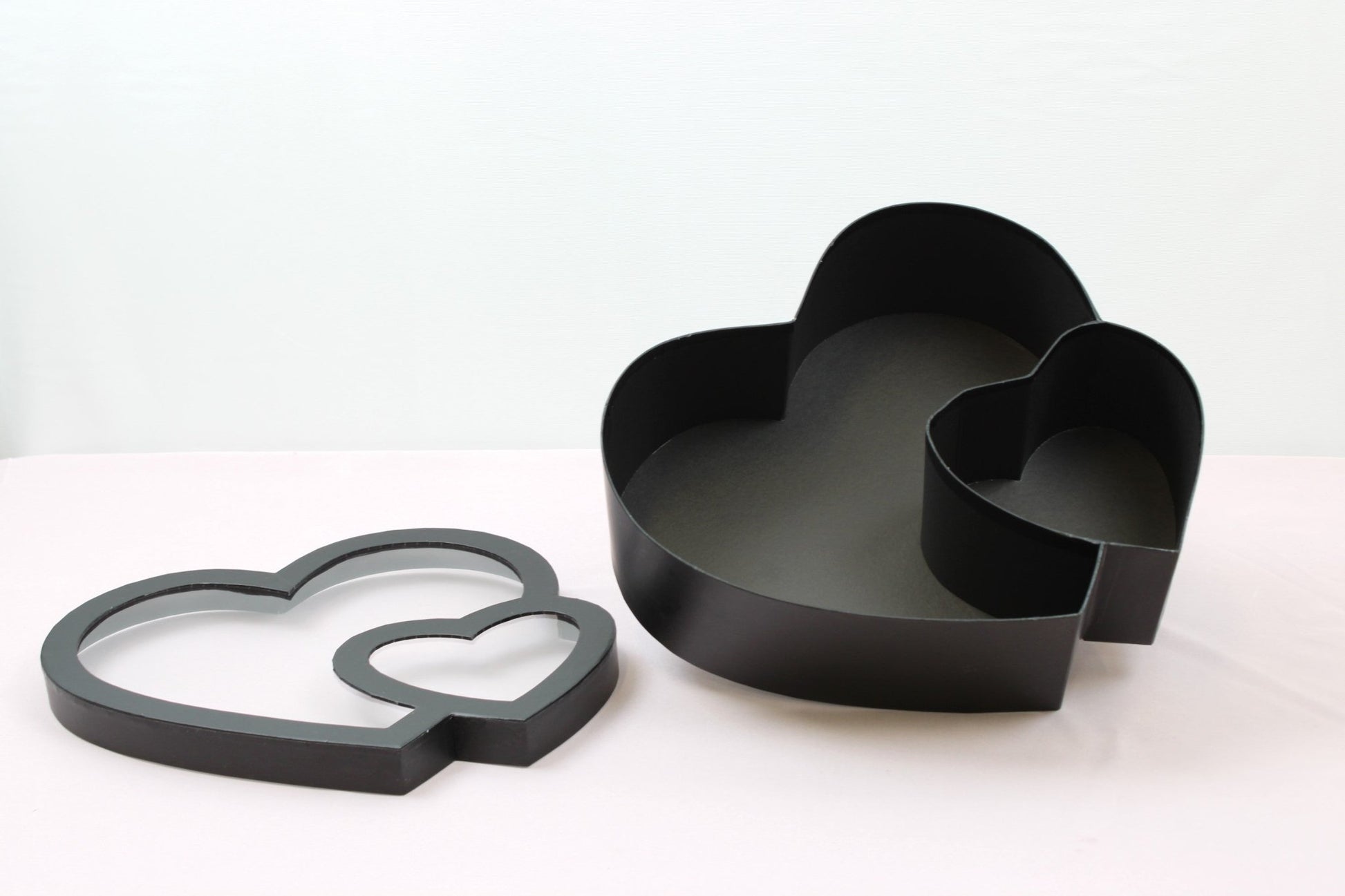 Double Heart Flower Gift Box with Lid - Elegant Supply