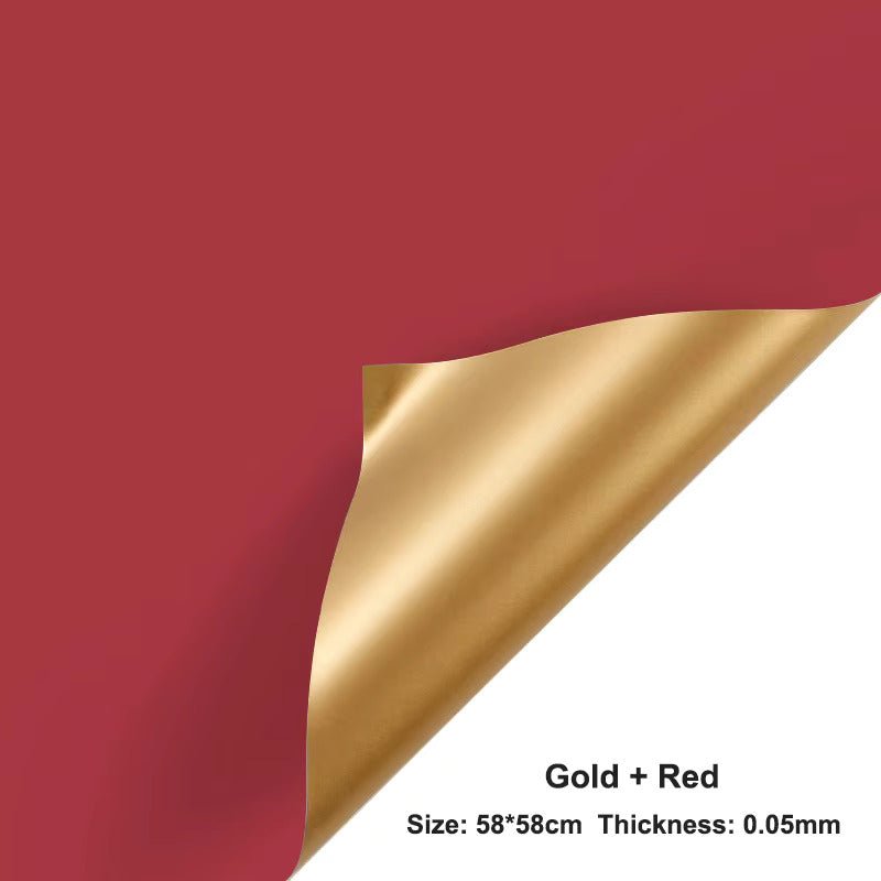 Double - Sided Gold Waterproof Flower Wrapping Paper (20 sheets/bag) - Elegant Supply