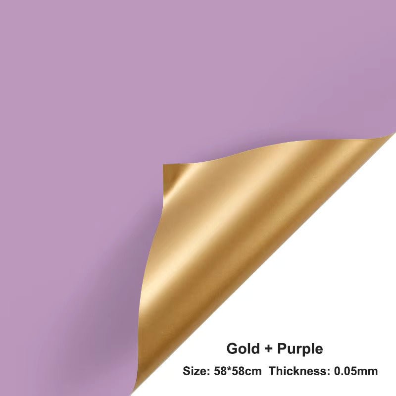 Double - Sided Gold Waterproof Flower Wrapping Paper (20 sheets/bag) - Elegant Supply