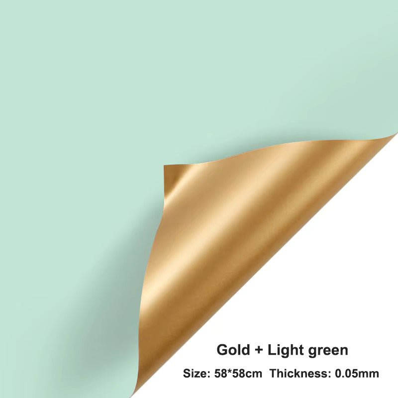 Double - Sided Gold Waterproof Flower Wrapping Paper (20 sheets/bag) - Elegant Supply