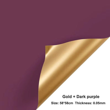 Double - Sided Gold Waterproof Flower Wrapping Paper (20 sheets/bag) - Elegant Supply