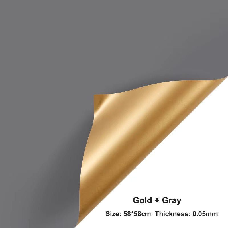 Double - Sided Gold Waterproof Flower Wrapping Paper (20 sheets/bag) - Elegant Supply