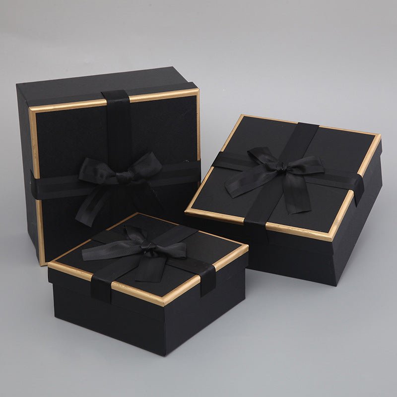 Elegant Bow - Tied Square Flower Gift Boxes - Elegant Supply