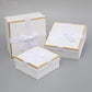 Elegant Bow - Tied Square Flower Gift Boxes - Elegant Supply