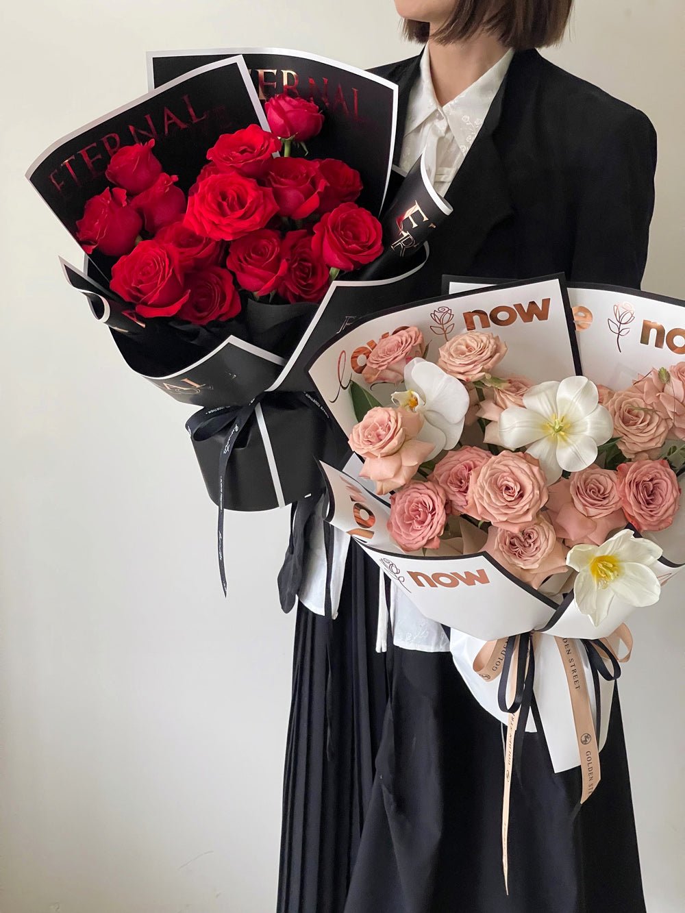 Elegant Gold Stamping Foil Waterproof Flower Wrapping Paper (10 sheets/bag) - Elegant Supply