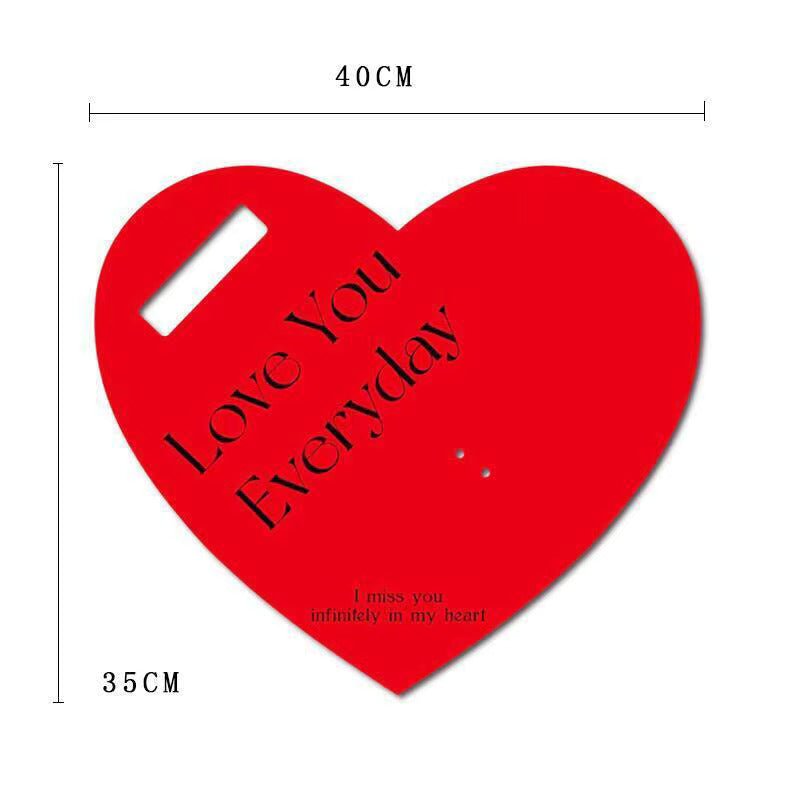 Everyday Love You Heart - Shaped Paperboard for Single Flower (5pcs / bags) - Elegant Supply
