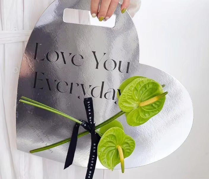 Everyday Love You Heart - Shaped Paperboard for Single Flower (5pcs / bags) - Elegant Supply