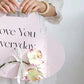 Everyday Love You Heart - Shaped Paperboard for Single Flower (5pcs / bags) - Elegant Supply