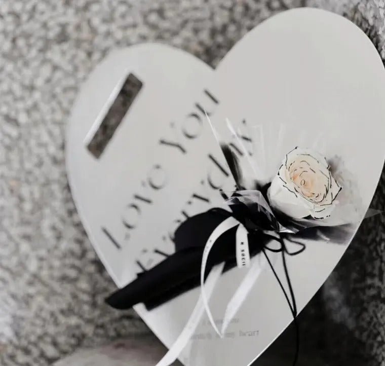 Everyday Love You Heart - Shaped Paperboard for Single Flower (5pcs / bags) - Elegant Supply