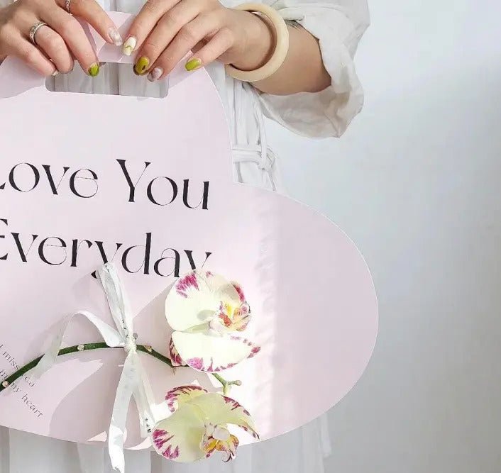 Everyday Love You Heart - Shaped Paperboard for Single Flower (5pcs / bags) - Elegant Supply