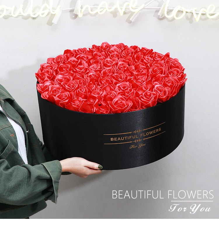 Extra Large Luxury Round "Beautiful Flowers" Gift Box - Elegant Supply