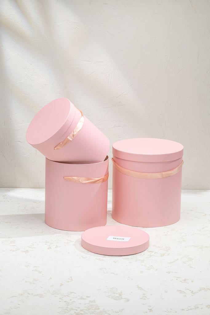 Extra Large Simple Cylinder Round Flower Gift Box with Handle - Elegant Supply