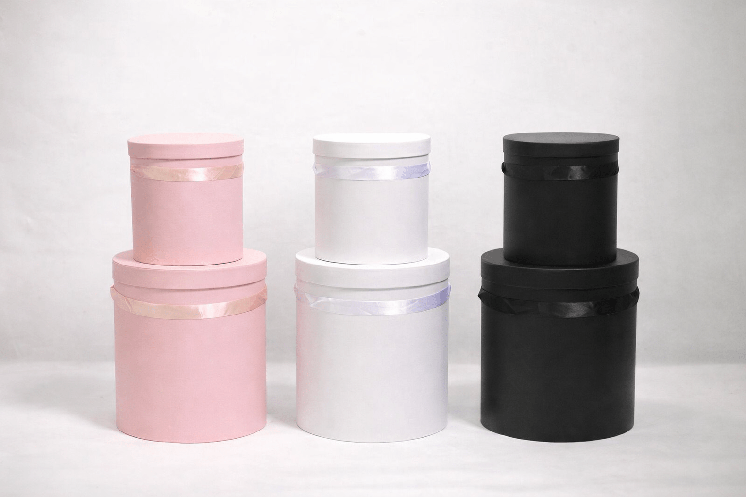 Extra Large Simple Cylinder Round Flower Gift Box with Handle - Elegant Supply
