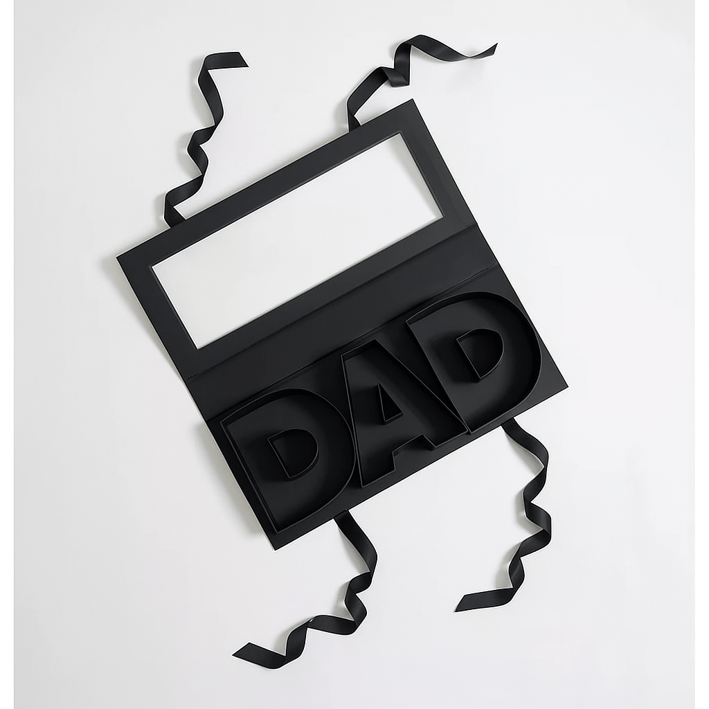 Fillable DAD Letters Flower Gift Box with Clear Lid - Elegant Supply