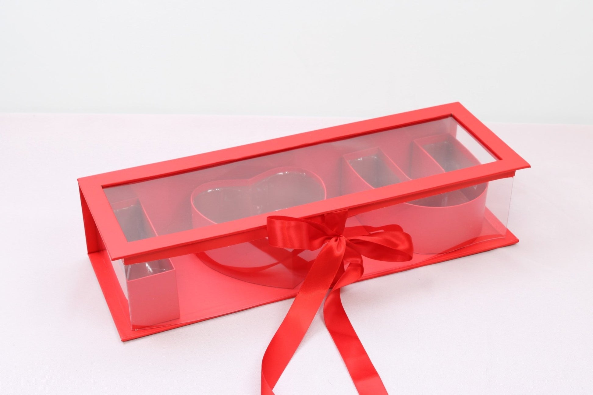 Fillable I love you Flower Gift Box with Clear Lid - Elegant Supply