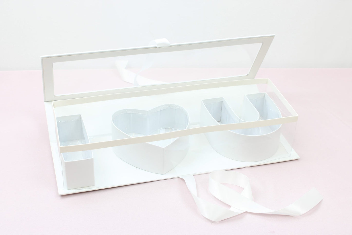 Fillable I love you Flower Gift Box with Clear Lid - Elegant Supply