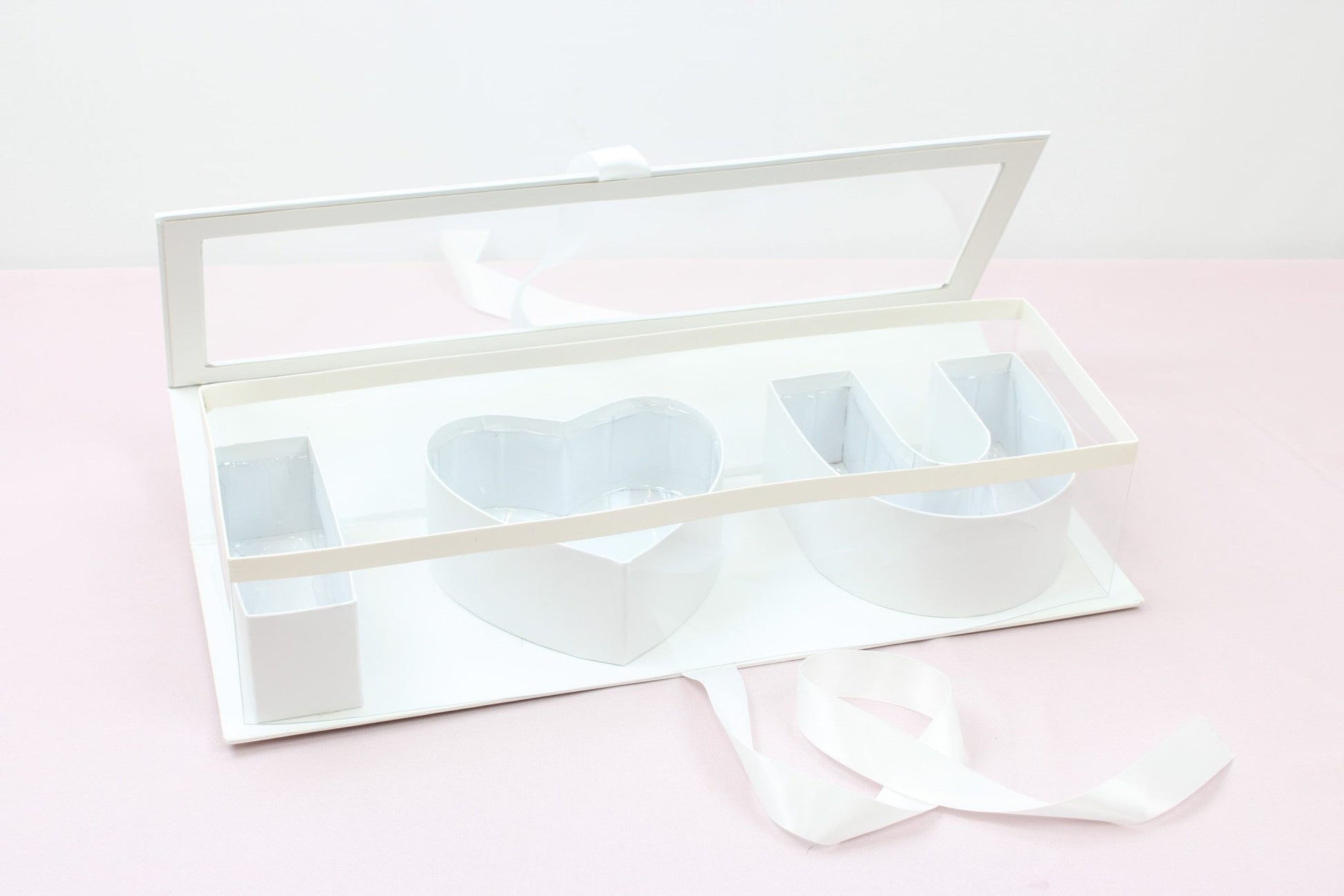 Fillable I love you Flower Gift Box with Clear Lid - Elegant Supply