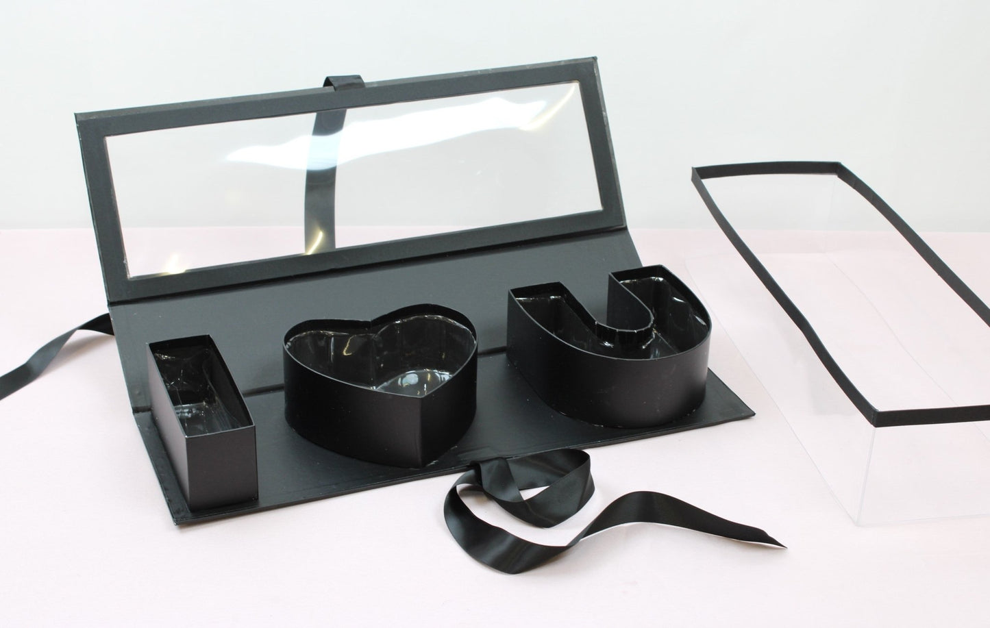 Fillable I love you Flower Gift Box with Clear Lid - Elegant Supply