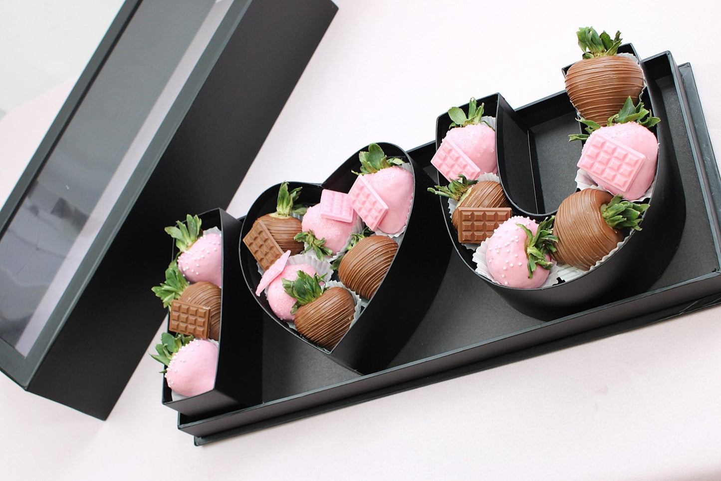 Fillable I Love you Rectangle Flower Gift Box with Clear Lid - Elegant Supply