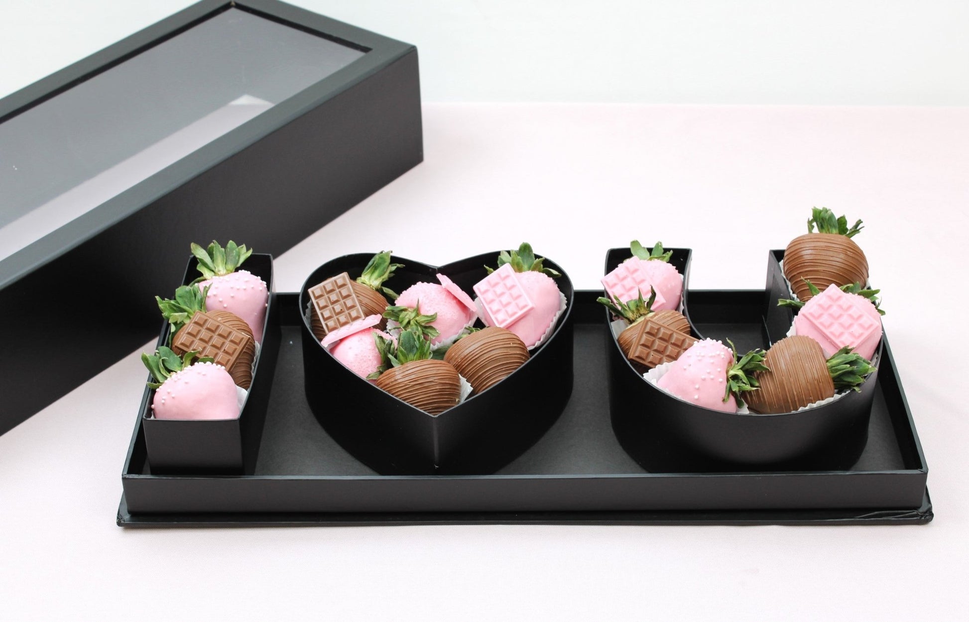 Fillable I Love you Rectangle Flower Gift Box with Clear Lid - Elegant Supply