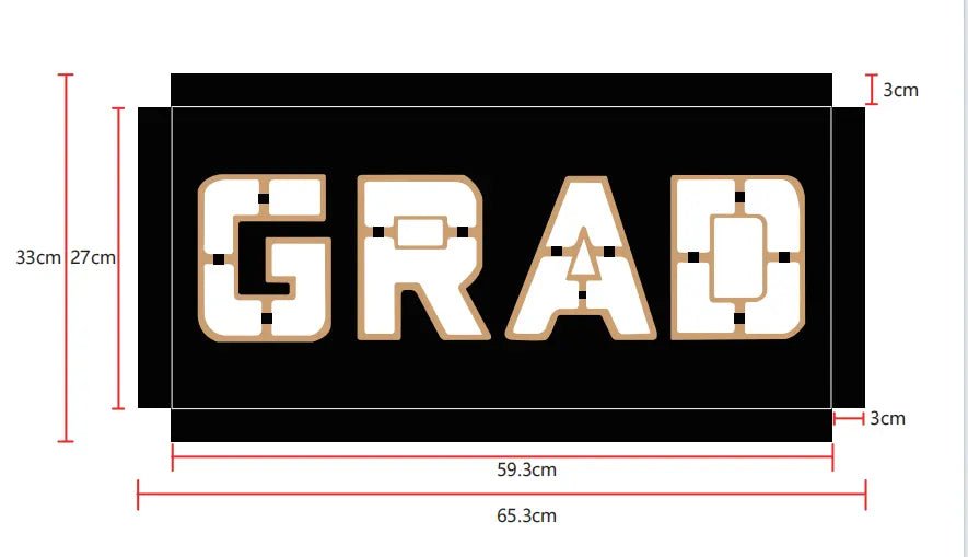 Foldable Black GRAD Box with Clear Lid, Foam and Liner - Elegant Supply