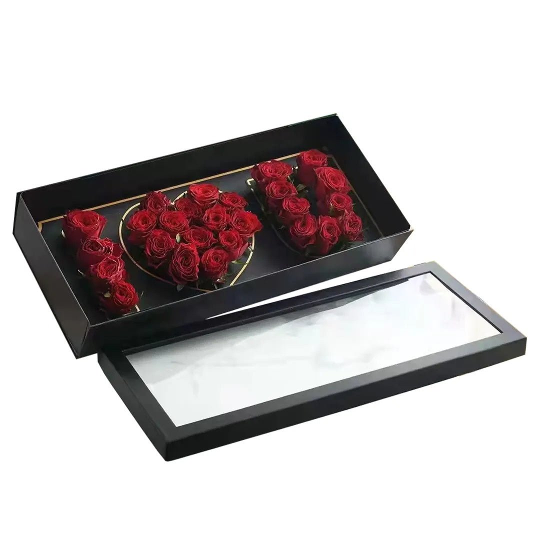Foldable I Love You Box with Clear Lid, Foam and Liner | Elegant