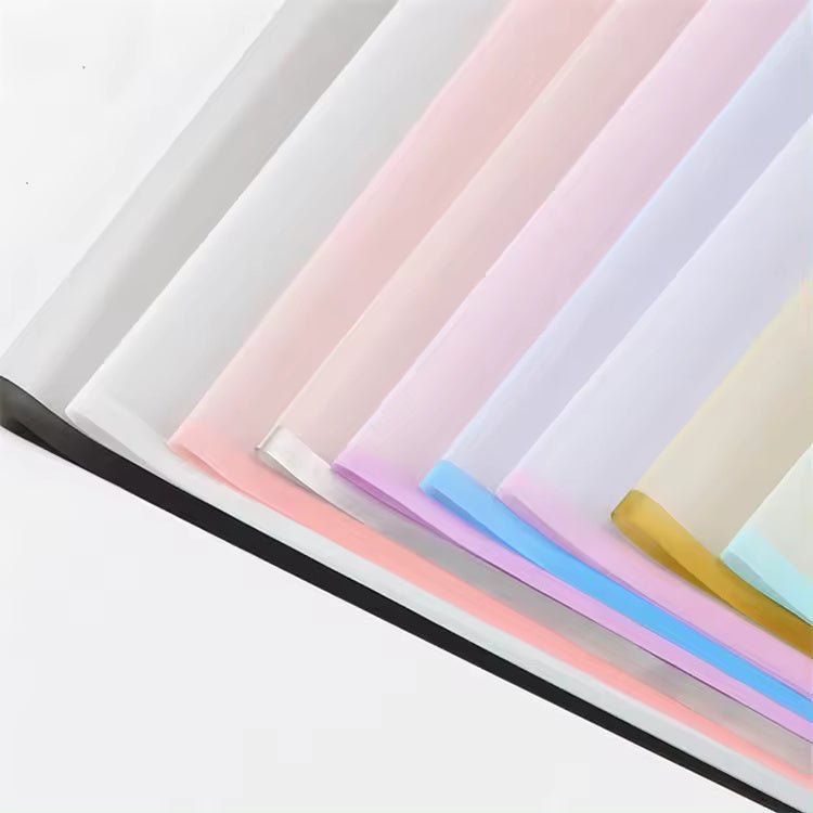Frosted Flower Wrapping Paper With Bold Border (20pcs/bag) - Elegant Supply