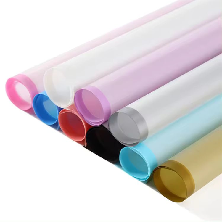 Frosted Flower Wrapping Paper With Bold Border (20pcs/bag) - Elegant Supply