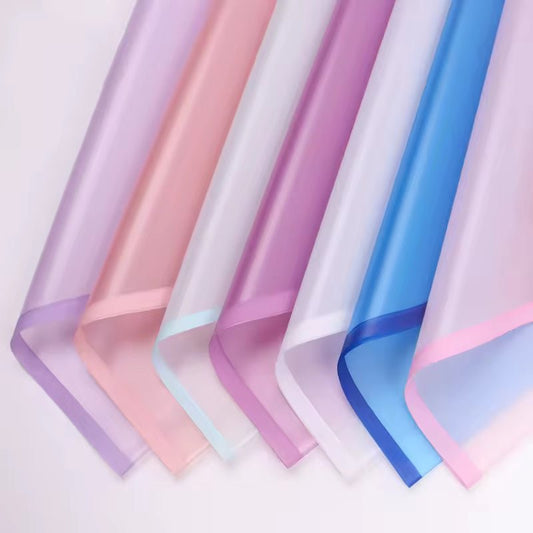 Frosted Flower Wrapping Paper With Bold Border (20pcs/bag) - Elegant Supply