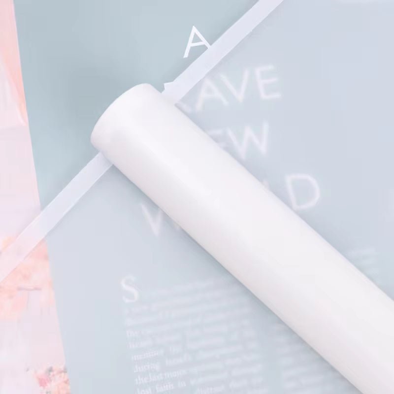 Frosted Flower Wrapping Paper With Bold Border (20pcs/bag) - Elegant Supply