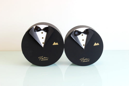 Gentleman / Tuxedo / DAD / Father Round Box - Elegant Supply