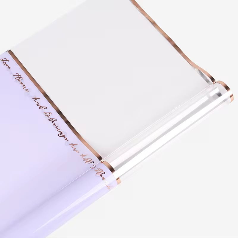 Gold Foil Half Clear Flower Wrapping Paper (20pcs/bag) - Elegant Supply