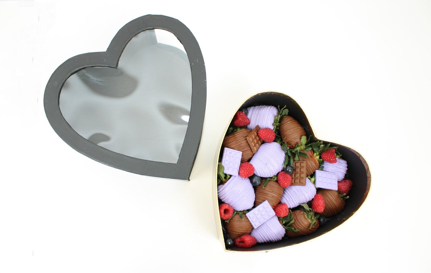 Gold Slide Heart Flower Gift Box - Elegant Supply