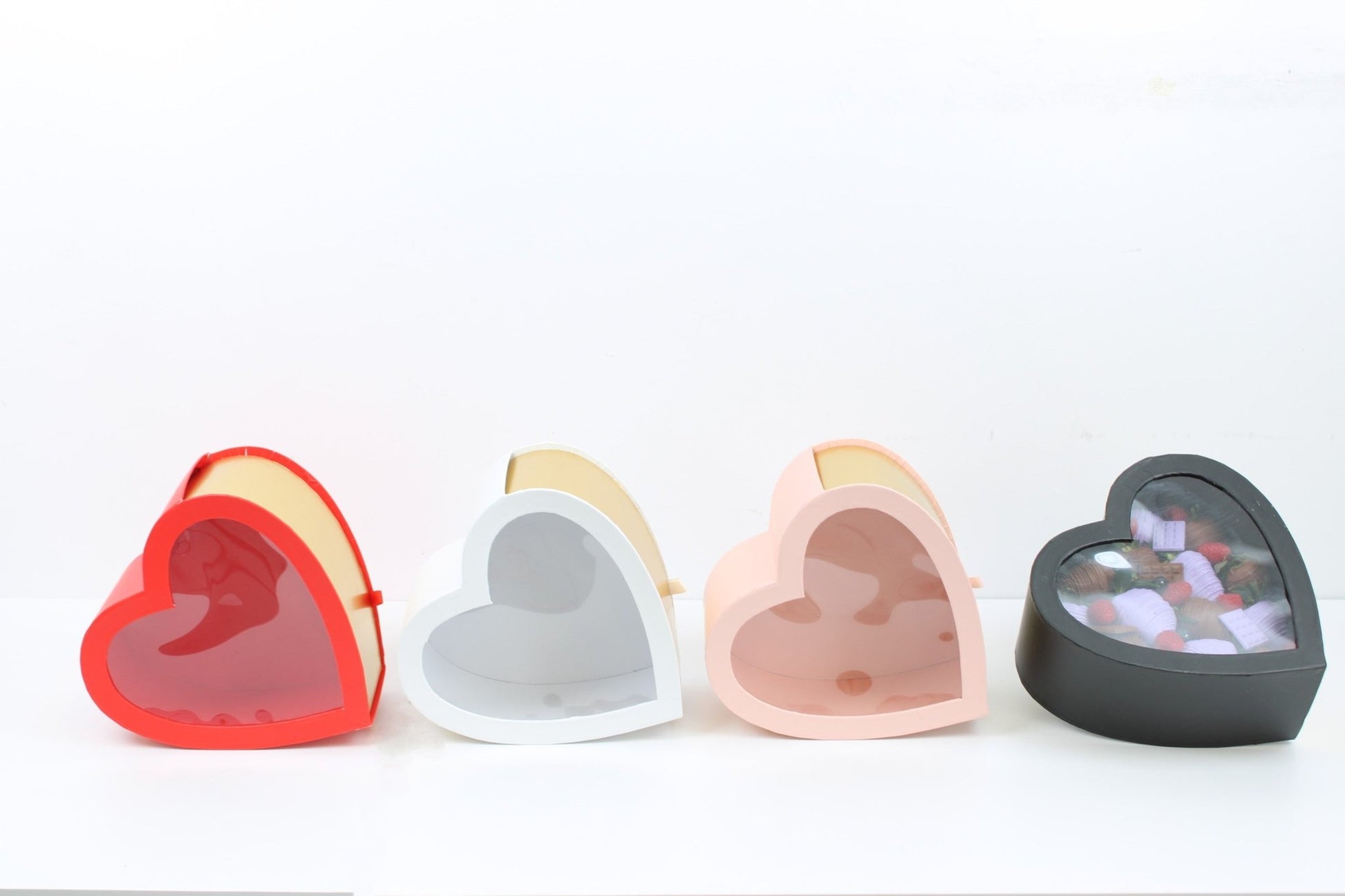 Gold Slide Heart Flower Gift Box - Elegant Supply