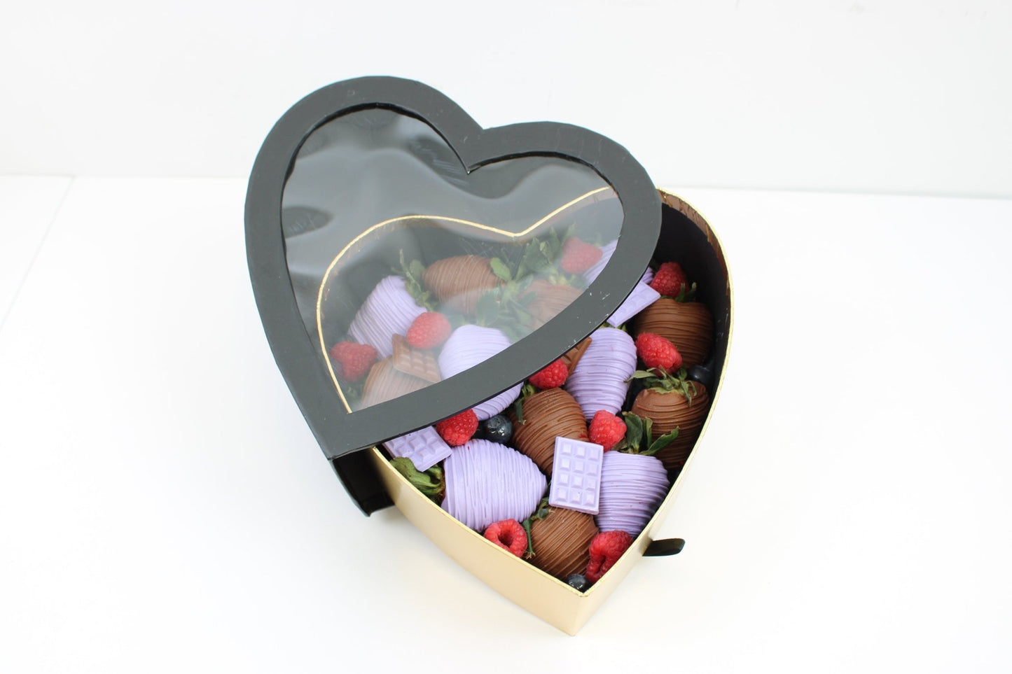 Gold Slide Heart Flower Gift Box - Elegant Supply