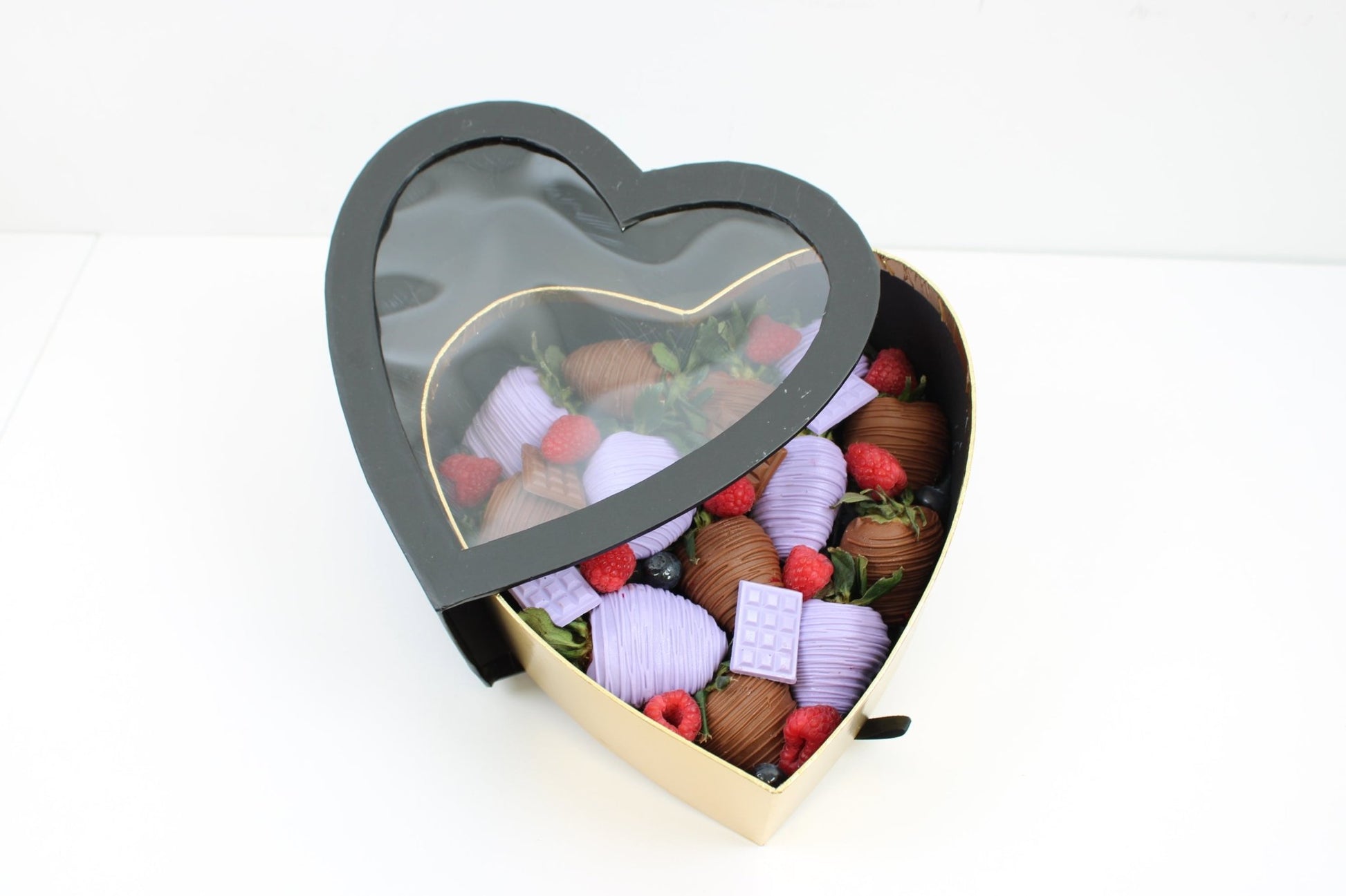 Gold Slide Heart Flower Gift Box - Elegant Supply