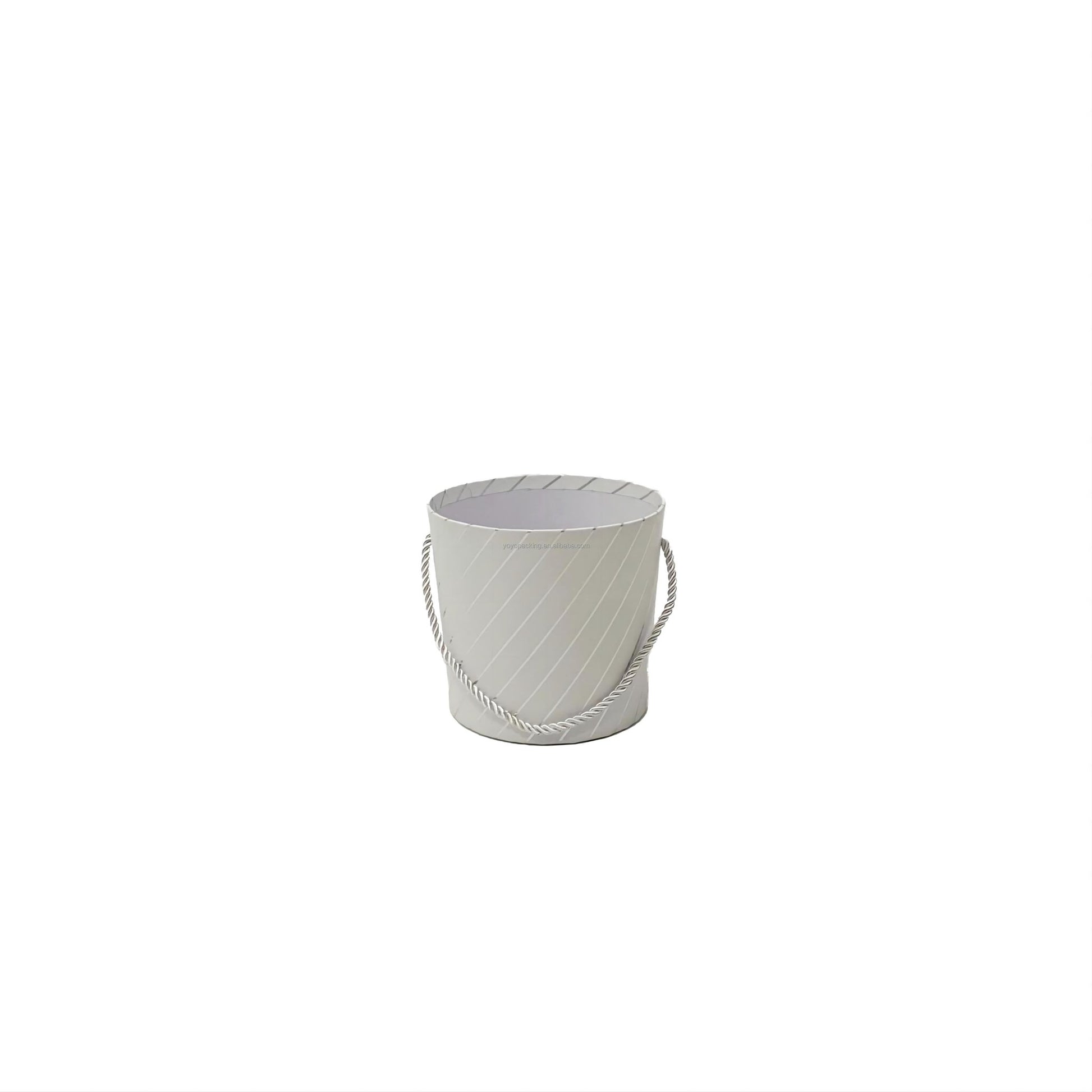 Gold Stripe Flower Gift Box Bucket without lid - Elegant Supply