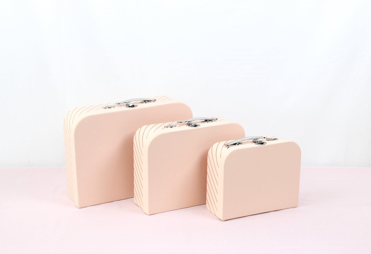 Gold Stripe Suitcase Flower Gift Box - Elegant Supply