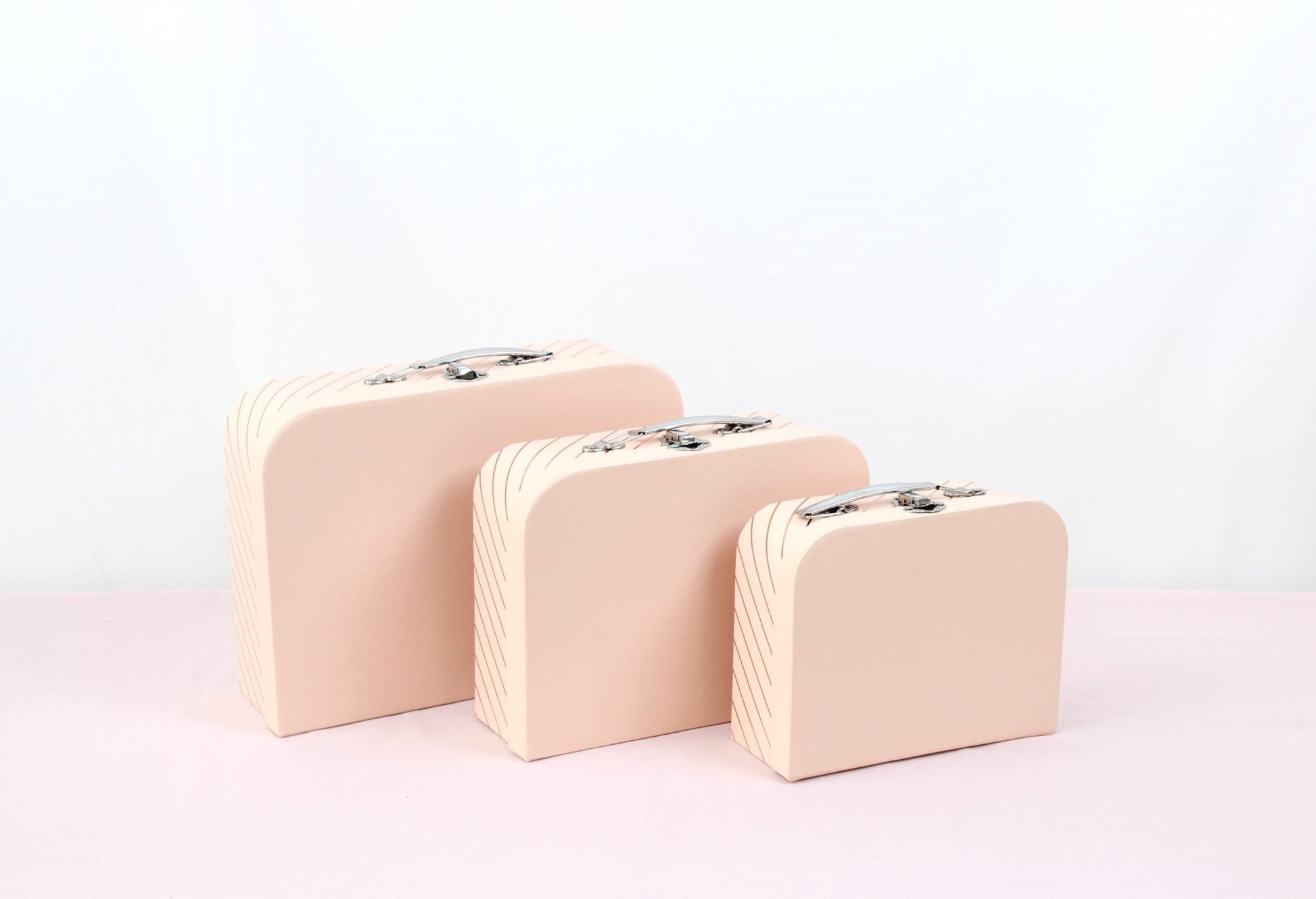 Gold Stripe Suitcase Flower Gift Box - Elegant Supply