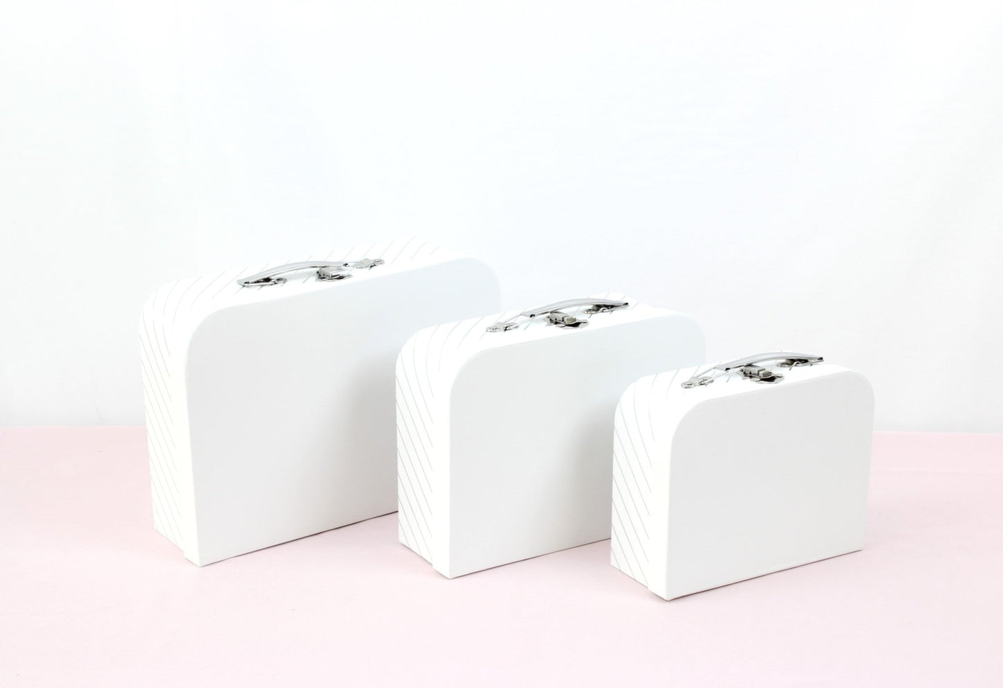 Gold Stripe Suitcase Flower Gift Box - Elegant Supply