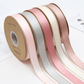 Golden Edge Line Silk Ribbon Roll For Flower Bouquet & Gift Wrapping - Elegant Supply