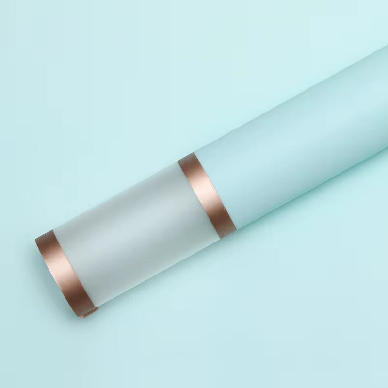 Golden Frosted Edge Flower Wrapping Paper (20pcs/bag) - Elegant Supply