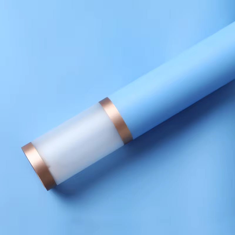 Golden Frosted Edge Flower Wrapping Paper (20pcs/bag) - Elegant Supply