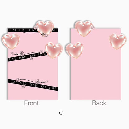 Heart Balloon Flower Wrapping Paper (10pcs/bag) - Elegant Supply