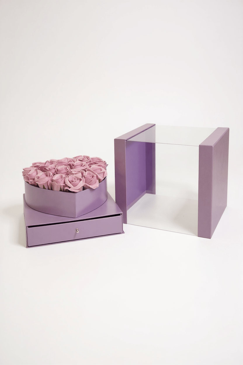 Heart Shaped PVC box with Drawer - Elegant Supply