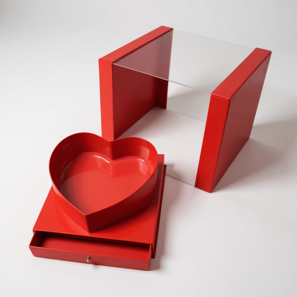 Heart Shaped PVC box with Drawer - Elegant Supply