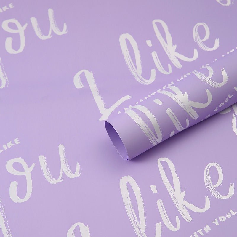 I like you Neon Colors Flower Wrapping Paper (20 sheets/bag) - Elegant Supply
